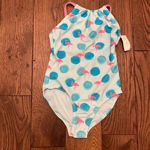 Fun flamingo print swimsuit for girl